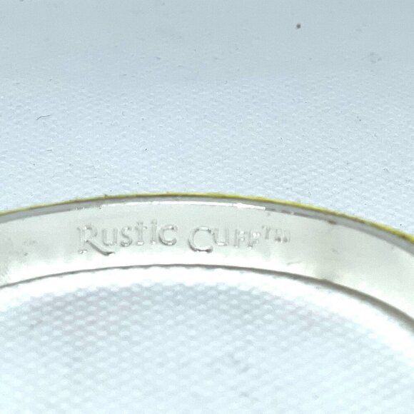 Rustic Cuff Python Print Bangle Bracelet Yellow Green Snake Reptile Nature - Picture 3 of 6